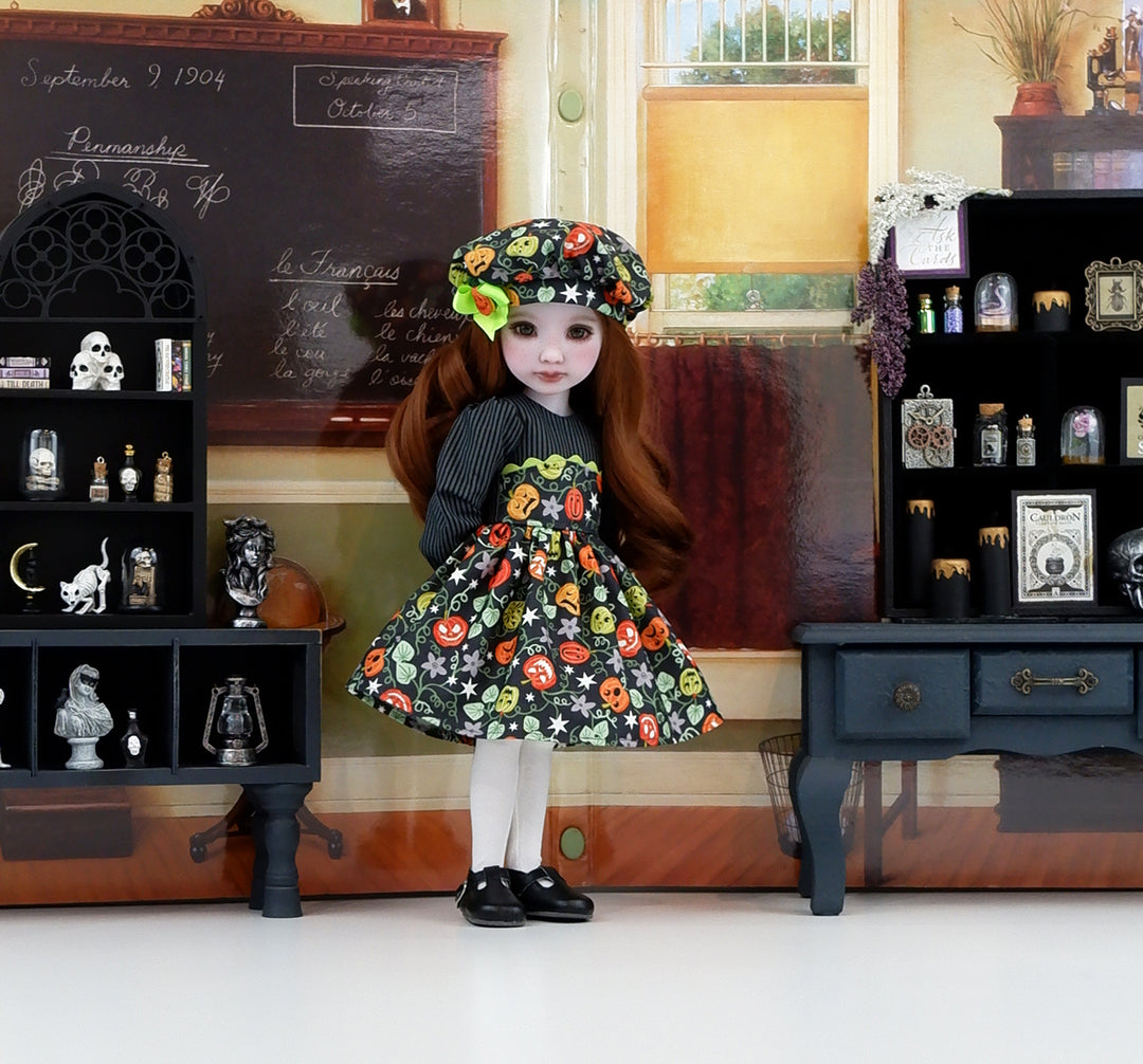 Nighttime Pumpkins - dress with shoes for Ruby Red Fashion Friends doll