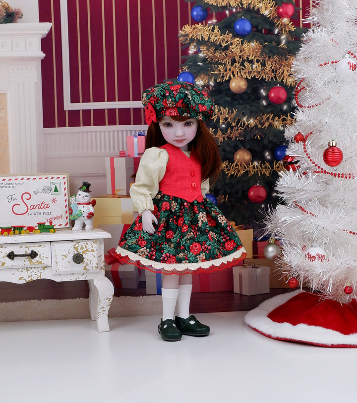 Noel Rose - dress & vest with shoes for Ruby Red Fashion Friends doll