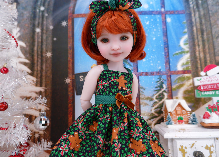 North Pole Gingerbread - dress with shoes for Ruby Red Fashion Friends doll