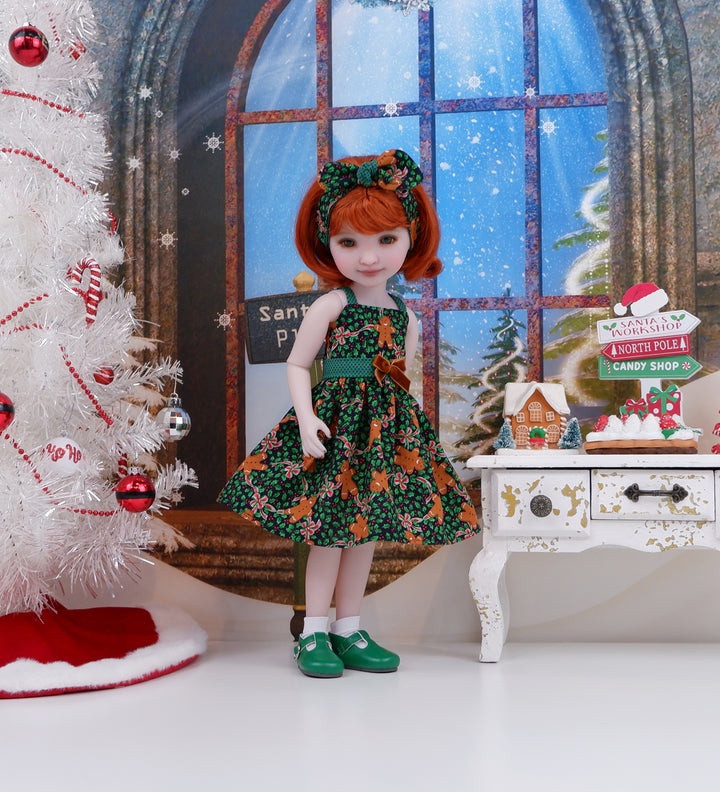 North Pole Gingerbread - dress with shoes for Ruby Red Fashion Friends doll