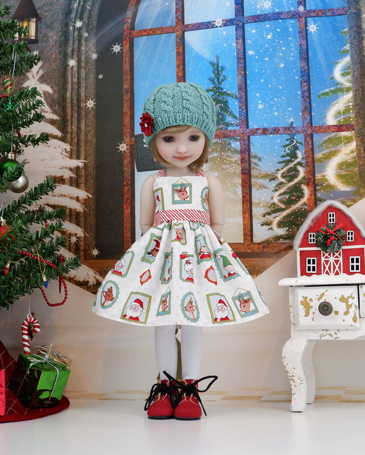 North Pole Portraits - dress, sweater and boots for Ruby Red Fashion Friends doll
