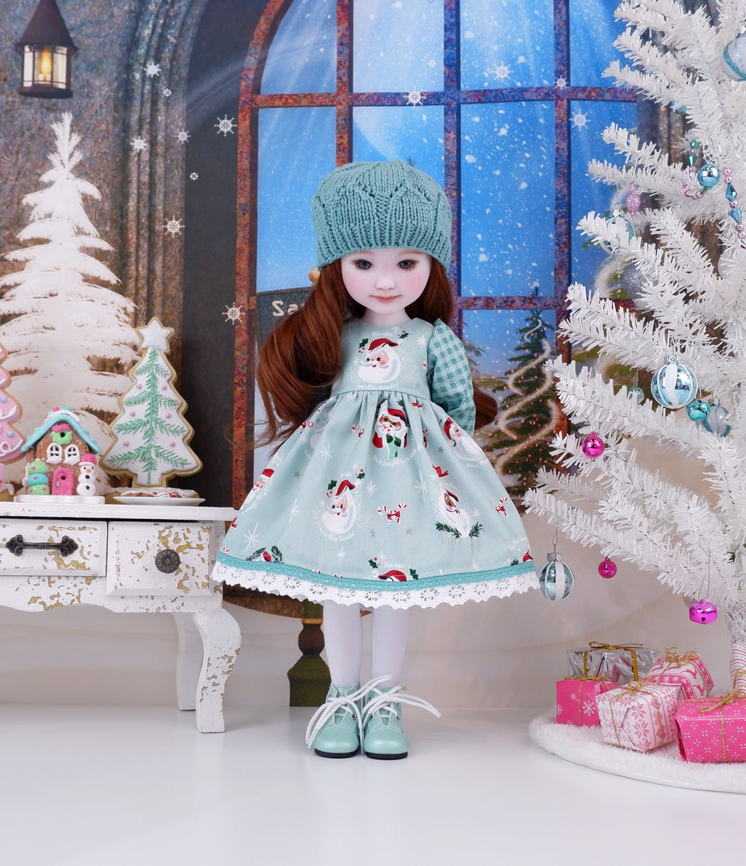 North Pole Santa - dress ensemble with boots for Ruby Red Fashion Friends doll