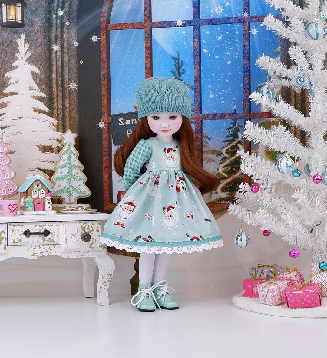 North Pole Santa - dress ensemble with boots for Ruby Red Fashion Friends doll
