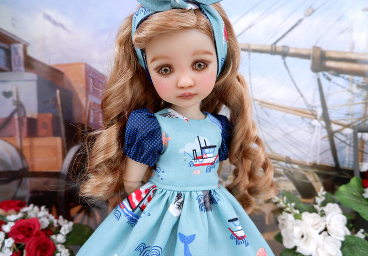 North Sea Trawler - dress and boots for Ruby Red Fashion Friends doll