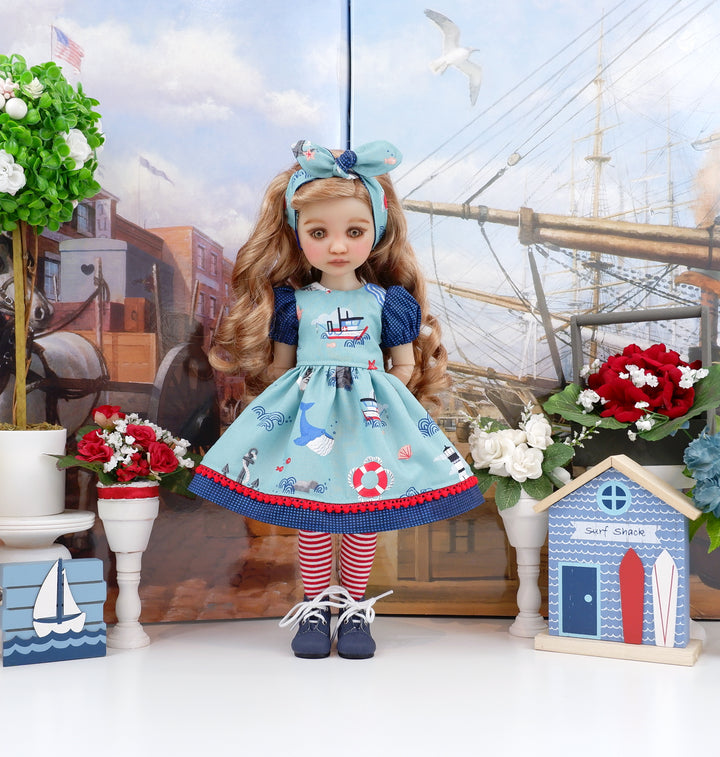 North Sea Trawler - dress and boots for Ruby Red Fashion Friends doll