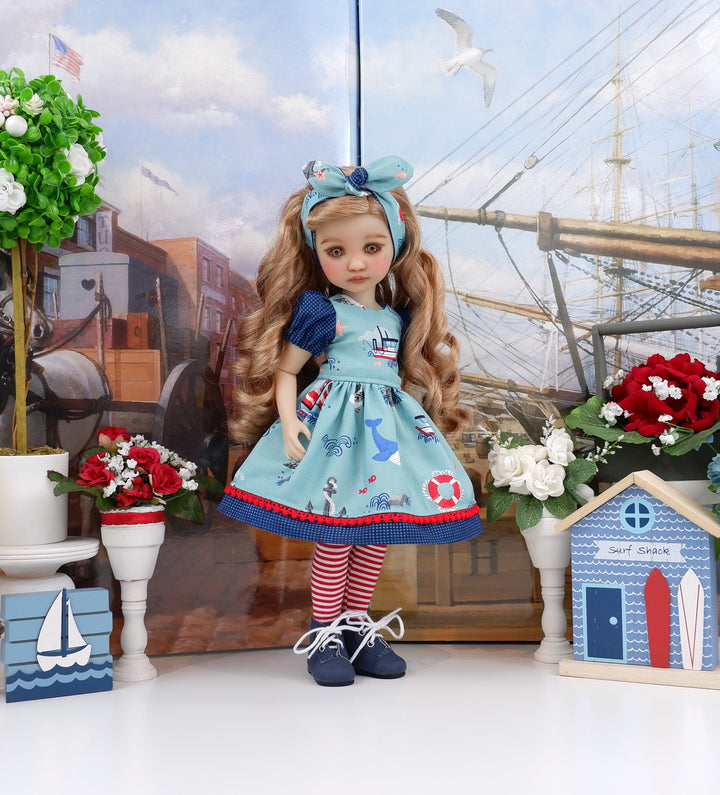 North Sea Trawler - dress and boots for Ruby Red Fashion Friends doll