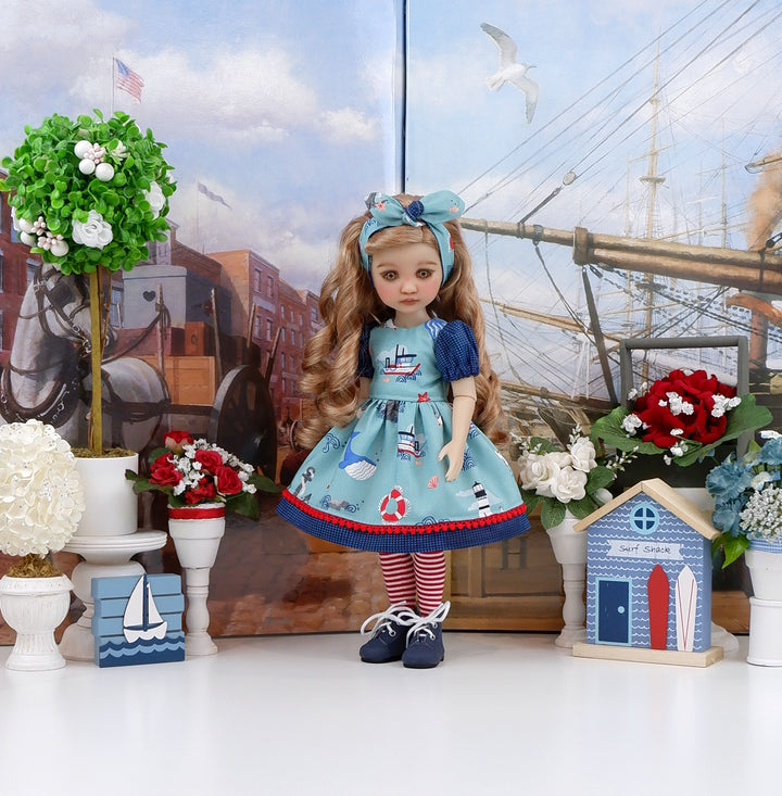 North Sea Trawler - dress and boots for Ruby Red Fashion Friends doll