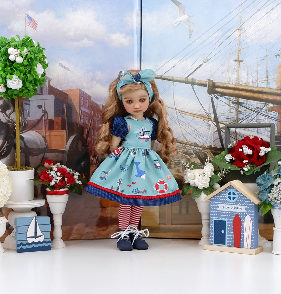 North Sea Trawler - dress and boots for Ruby Red Fashion Friends doll