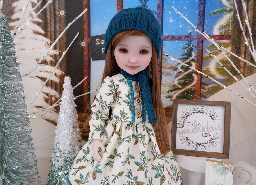 Northern Fir - dress ensemble with boots for Ruby Red Fashion Friends doll