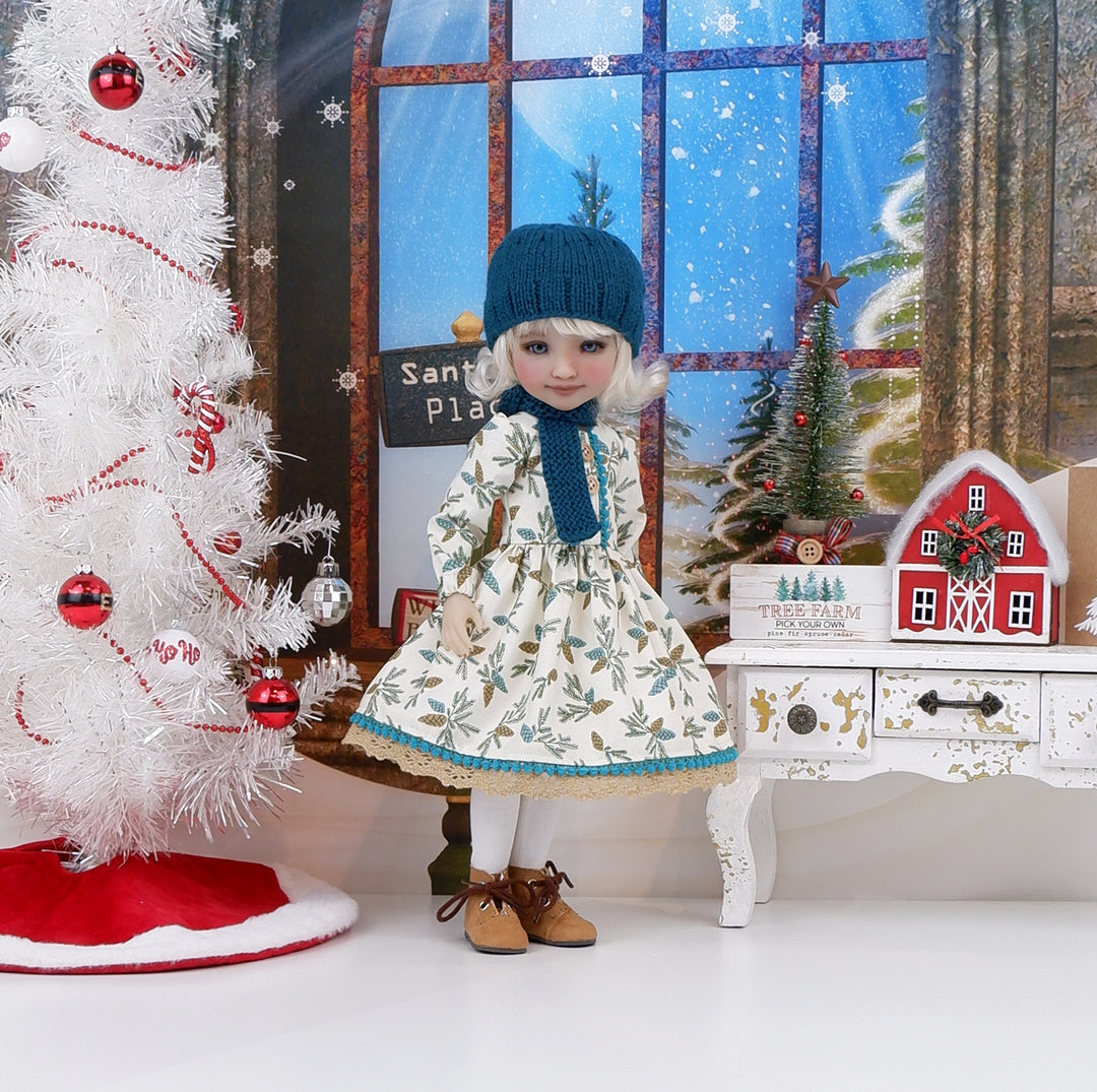 Northern Fir - dress with boots for Ruby Red Fashion Friends doll