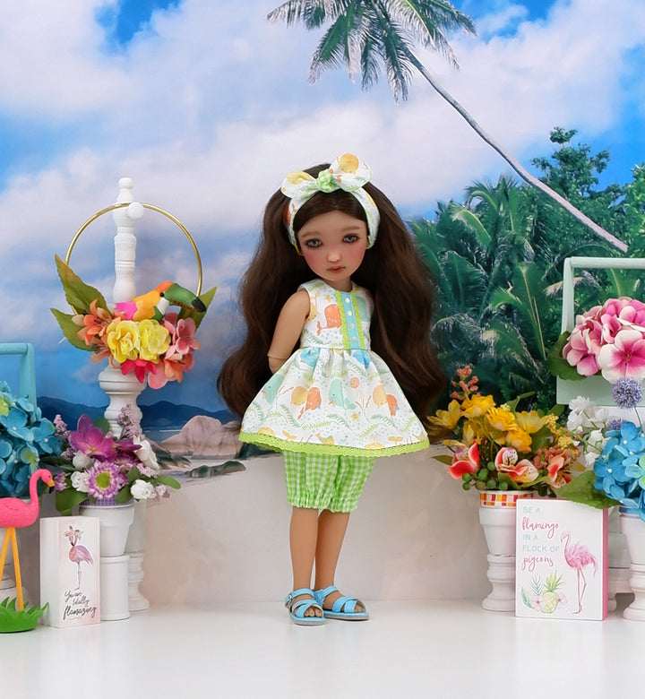 Ocean Critters - top & bloomers with sandals for Ruby Red Fashion Friends doll