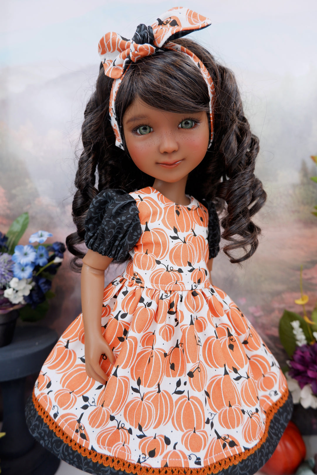 October Pumpkins - dress and boots for Ruby Red Fashion Friends doll