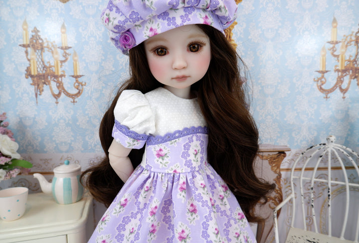 Orchid Rosebuds - dress and shoes for Ruby Red Fashion Friends doll