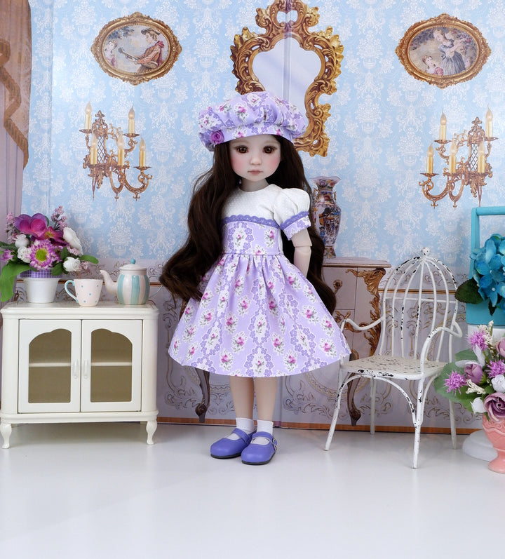 Orchid Rosebuds - dress and shoes for Ruby Red Fashion Friends doll