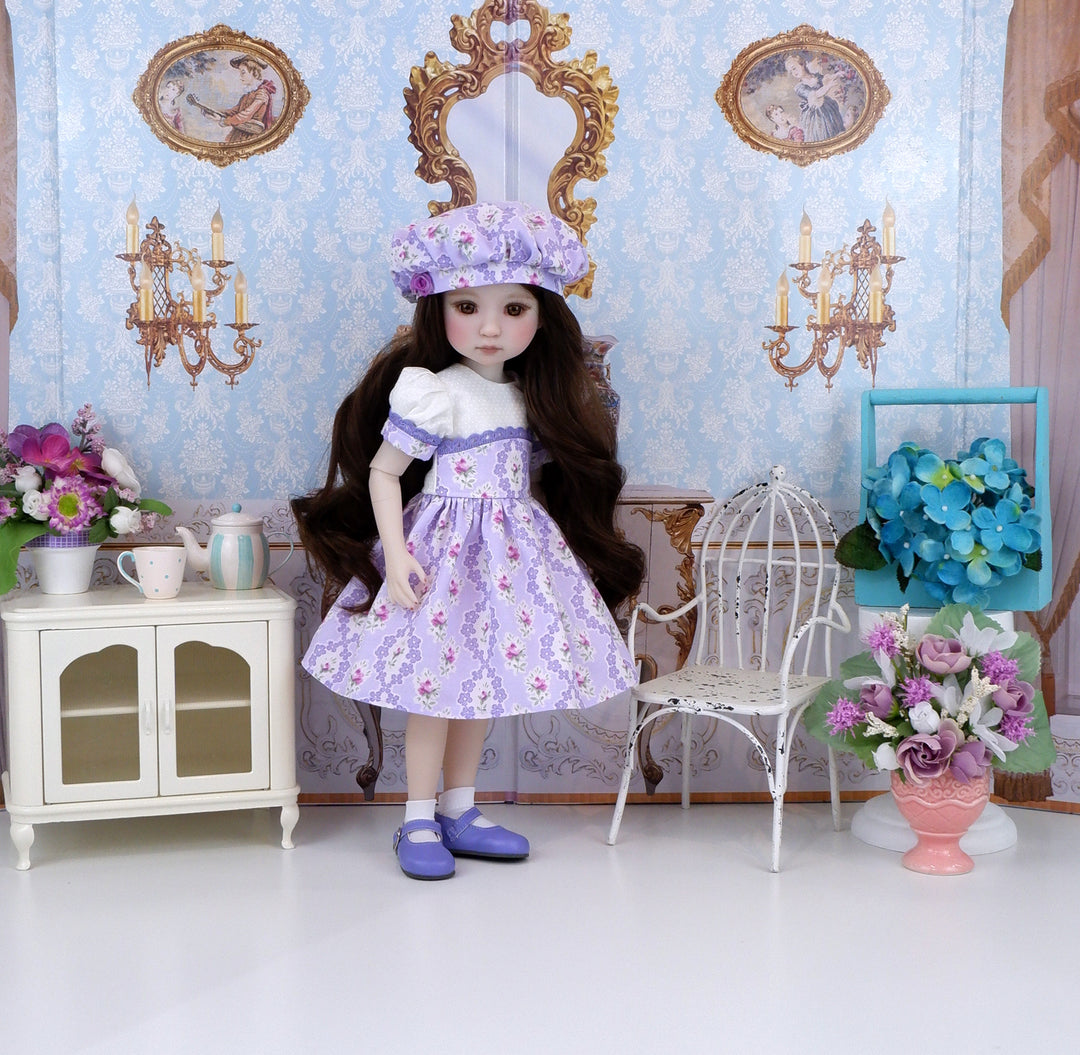 Orchid Rosebuds - dress and shoes for Ruby Red Fashion Friends doll