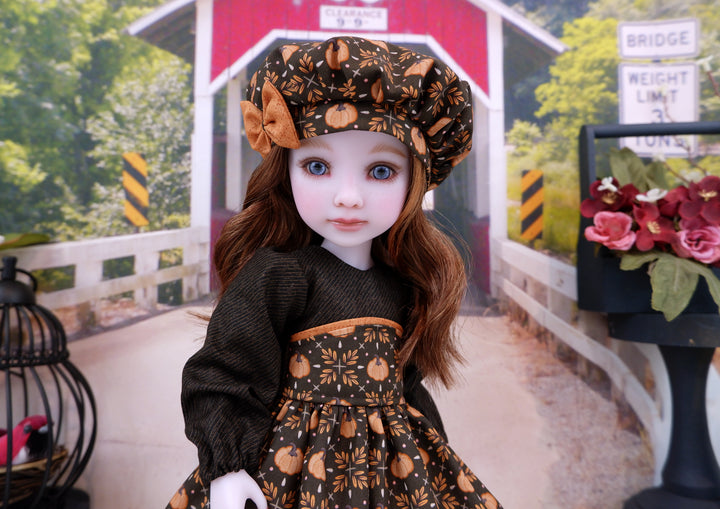 Ornamental Pumpkin - dress with shoes for Ruby Red Fashion Friends doll