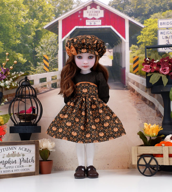 Ornamental Pumpkin - dress with shoes for Ruby Red Fashion Friends doll