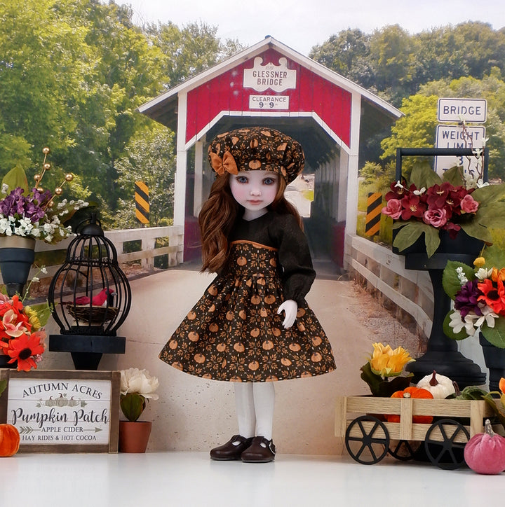 Ornamental Pumpkin - dress with shoes for Ruby Red Fashion Friends doll