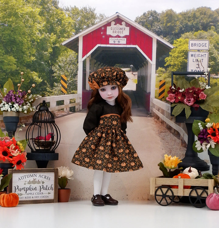 Ornamental Pumpkin - dress with shoes for Ruby Red Fashion Friends doll
