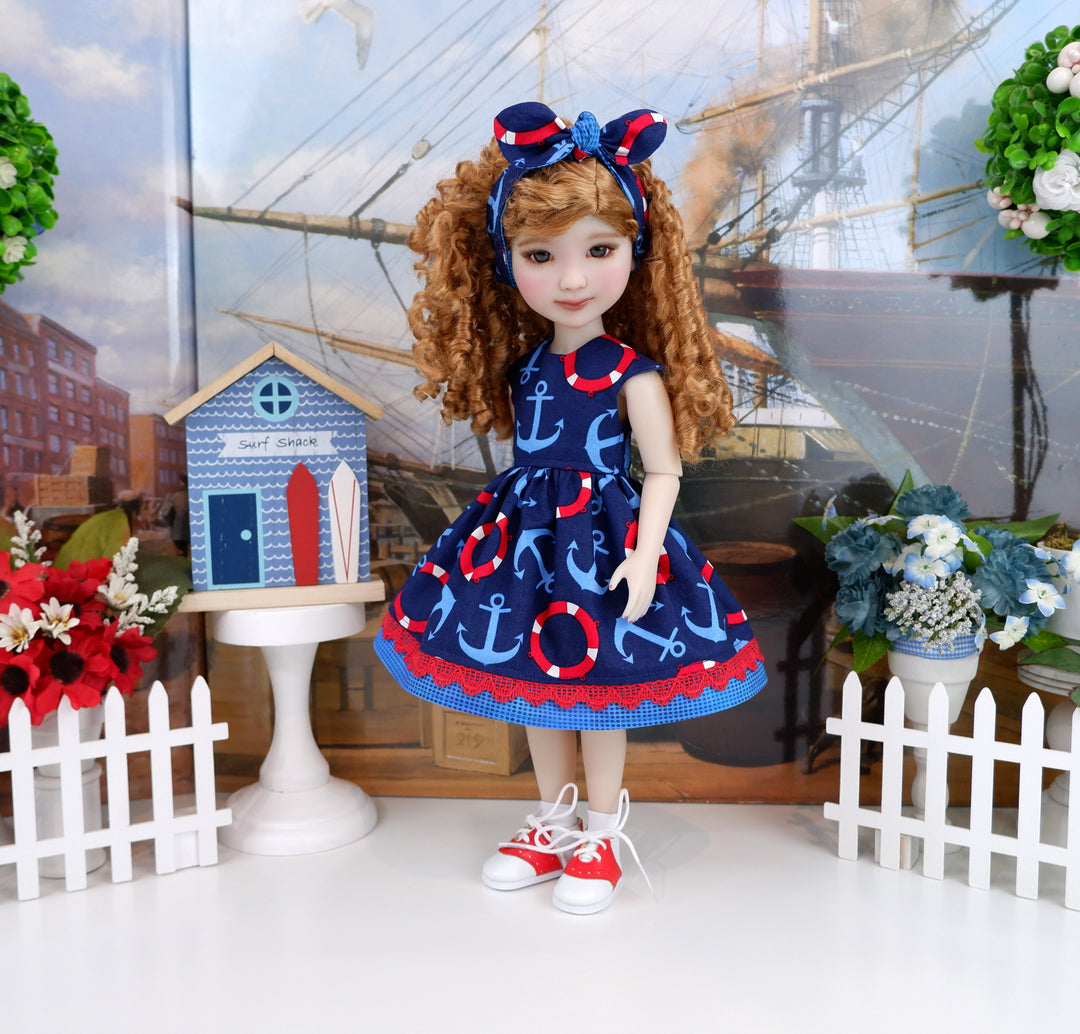 Out to Sea - dress with saddle shoes for Ruby Red Fashion Friends doll