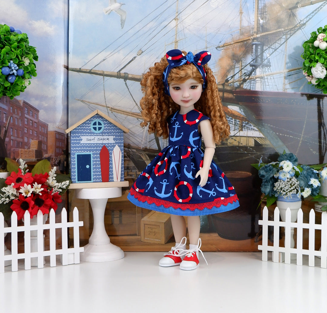 Out to Sea - dress with saddle shoes for Ruby Red Fashion Friends doll