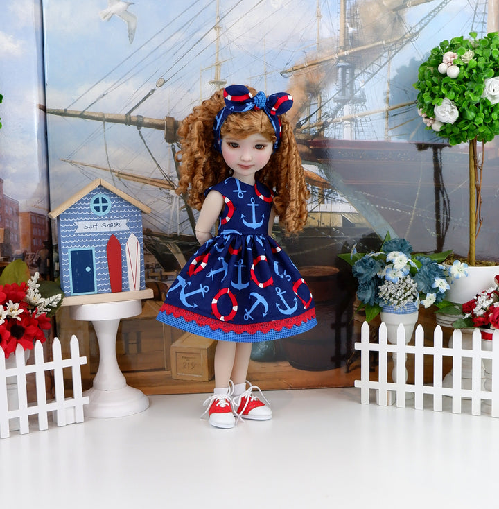 Out to Sea - dress with saddle shoes for Ruby Red Fashion Friends doll