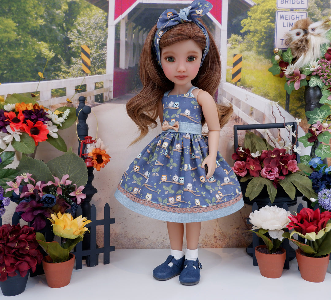 Owl Branch - dress and shoes for Ruby Red Fashion Friends doll