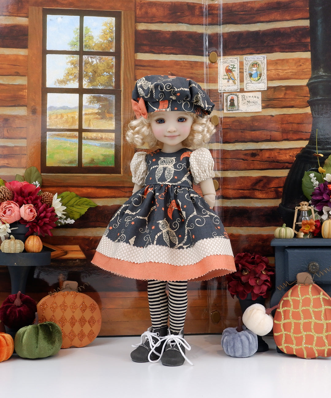 Owloween - dress with boots for Ruby Red Fashion Friends doll
