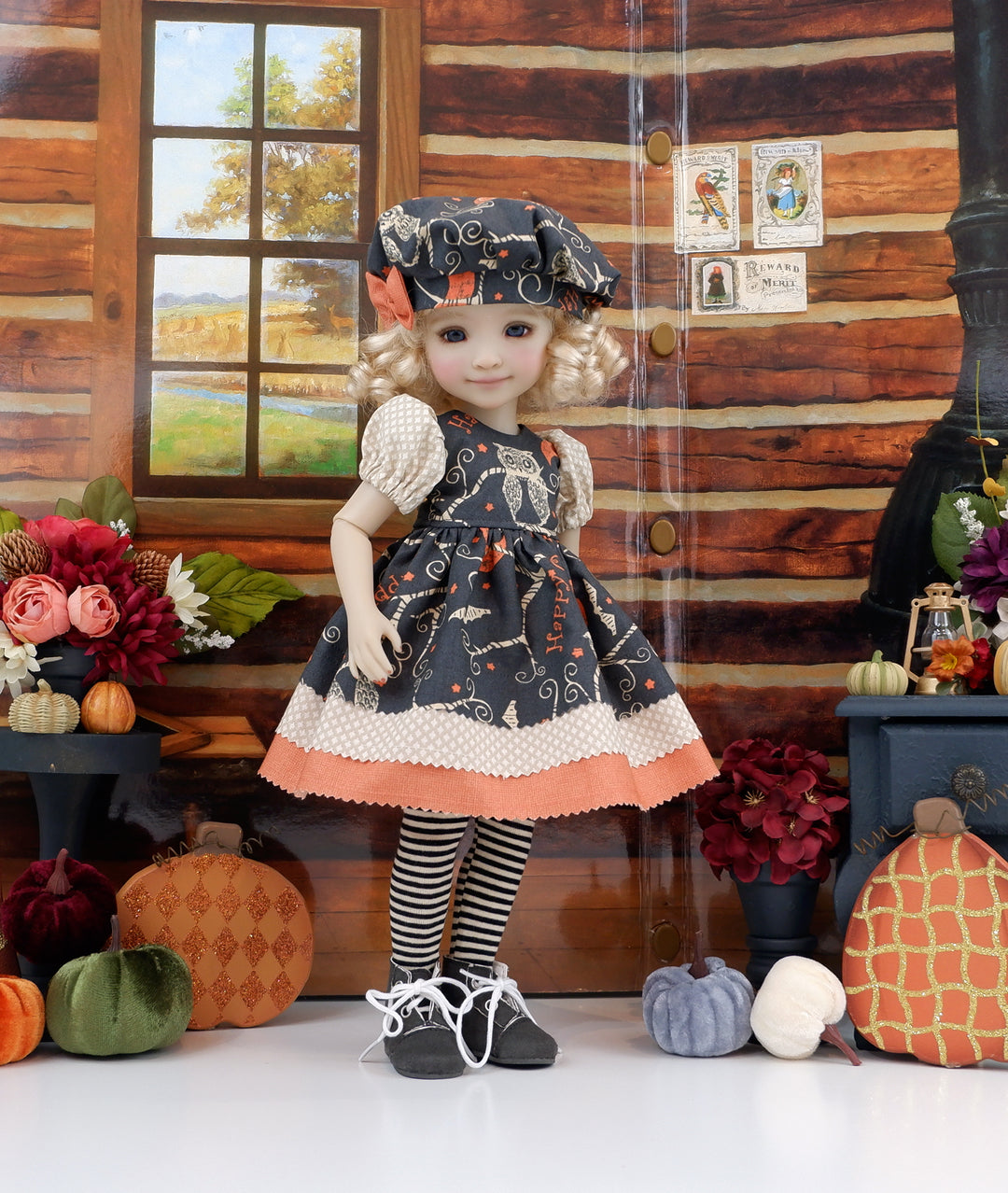 Owloween - dress with boots for Ruby Red Fashion Friends doll