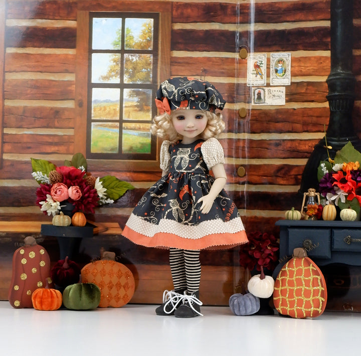 Owloween - dress with boots for Ruby Red Fashion Friends doll