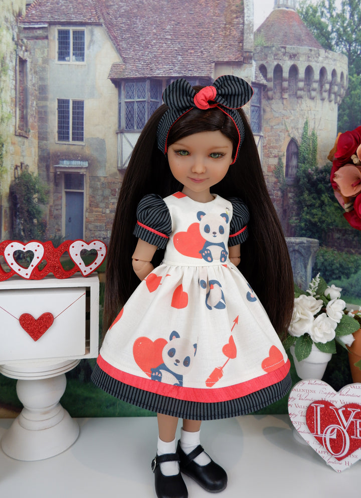 Panda Valentine - dress and shoes for Ruby Red Fashion Friends doll