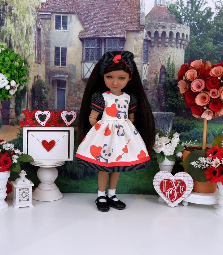 Panda Valentine - dress and shoes for Ruby Red Fashion Friends doll
