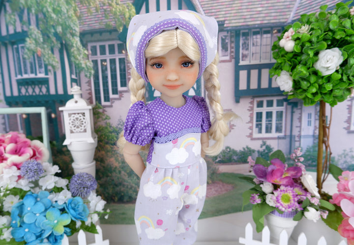 Pastel Rainbow - romper with boots for Ruby Red Fashion Friends doll