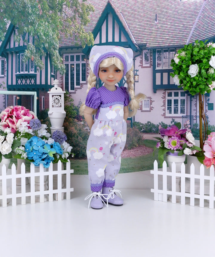 Pastel Rainbow - romper with boots for Ruby Red Fashion Friends doll