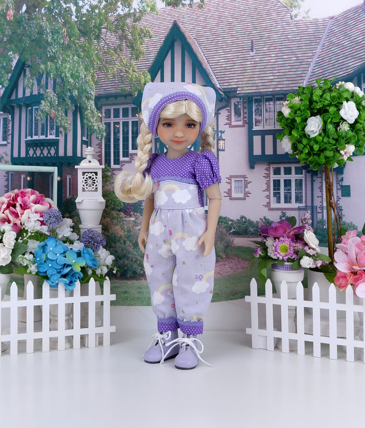 Pastel Rainbow - romper with boots for Ruby Red Fashion Friends doll