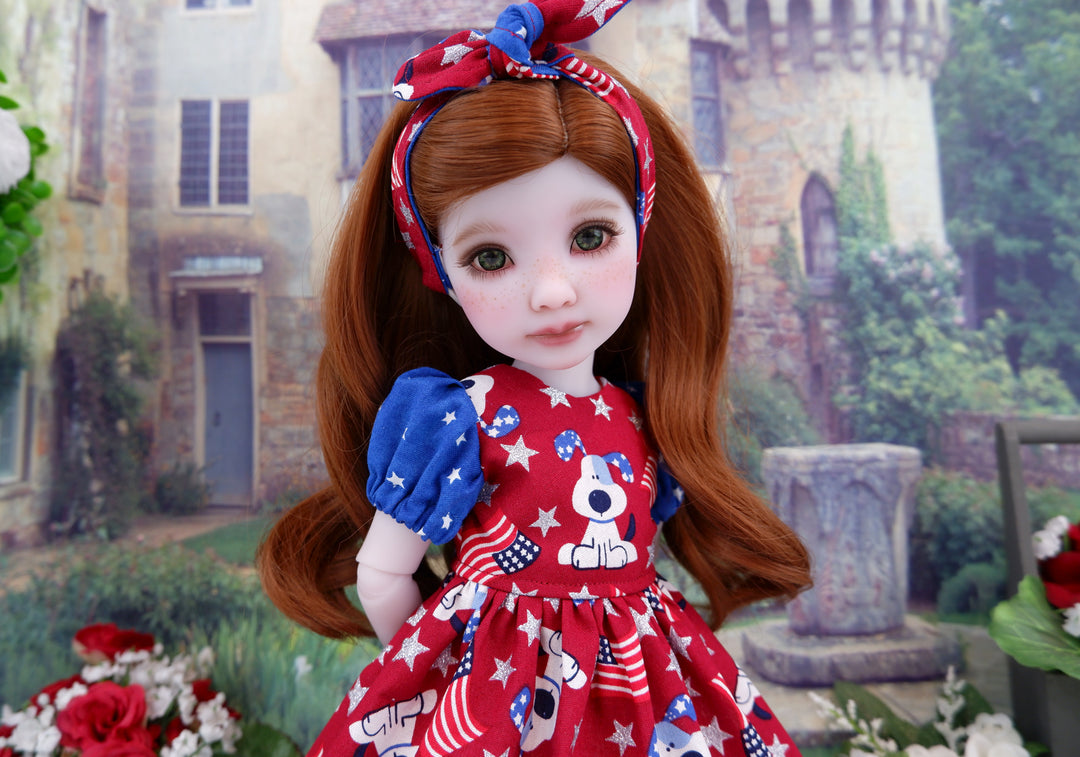 Patriotic Puppy - dress and boots for Ruby Red Fashion Friends doll