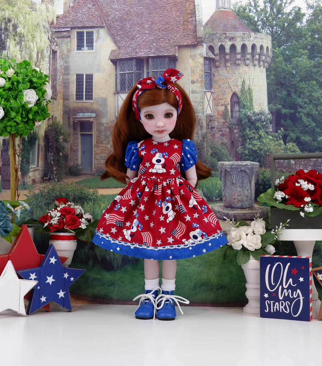 Patriotic Puppy - dress and boots for Ruby Red Fashion Friends doll
