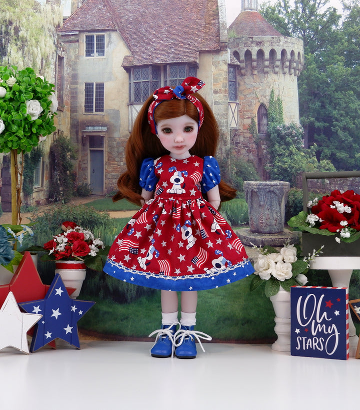 Patriotic Puppy - dress and boots for Ruby Red Fashion Friends doll