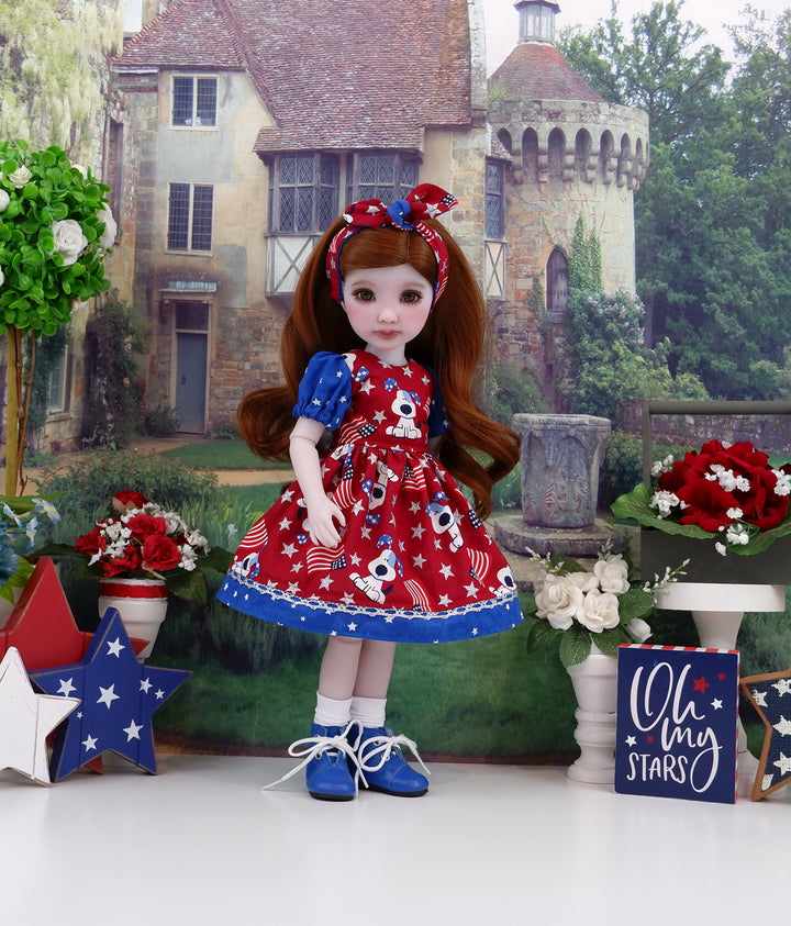 Patriotic Puppy - dress and boots for Ruby Red Fashion Friends doll