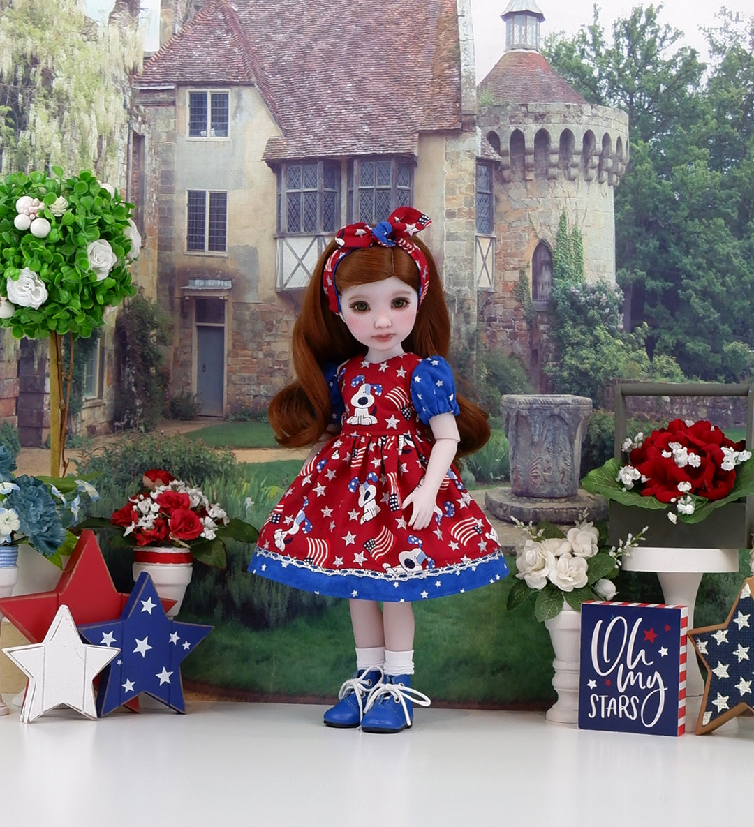 Patriotic Puppy - dress and boots for Ruby Red Fashion Friends doll