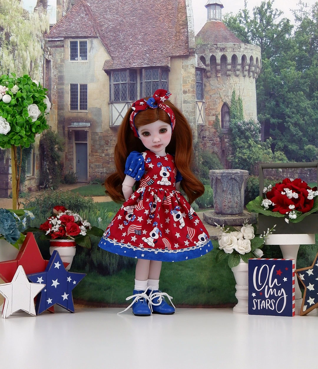 Patriotic Puppy - dress and boots for Ruby Red Fashion Friends doll