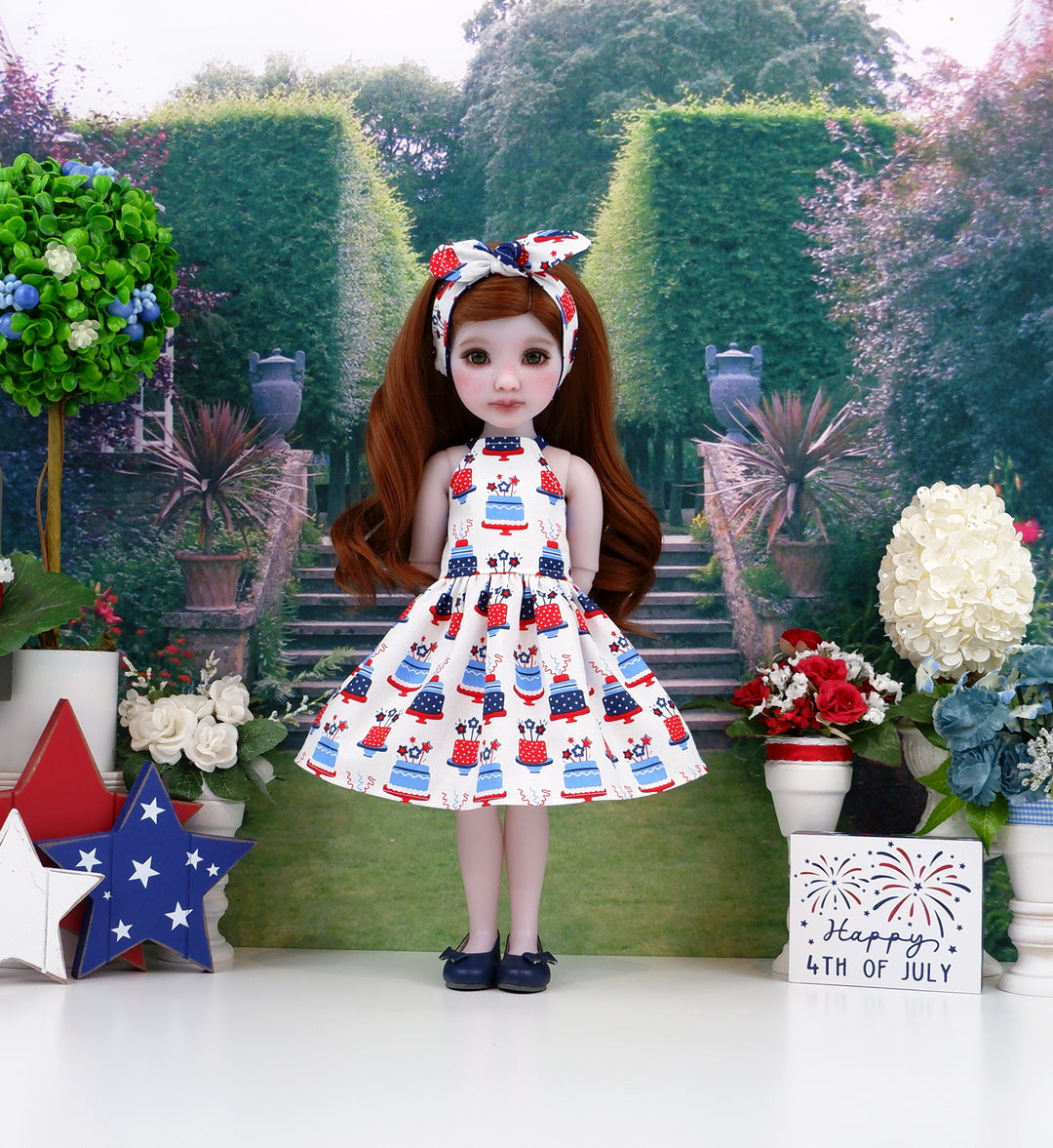 Patriotic Treats - dress with shoes for Ruby Red Fashion Friends doll
