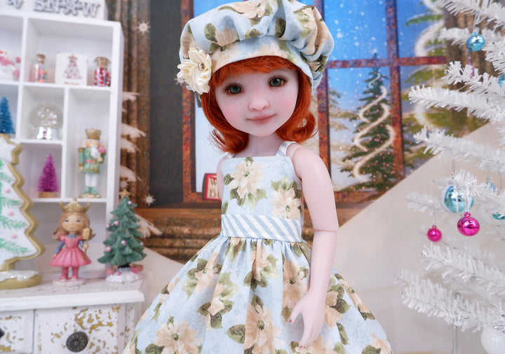 Peaceful Poinsettia - dress with shoes for Ruby Red Fashion Friends doll