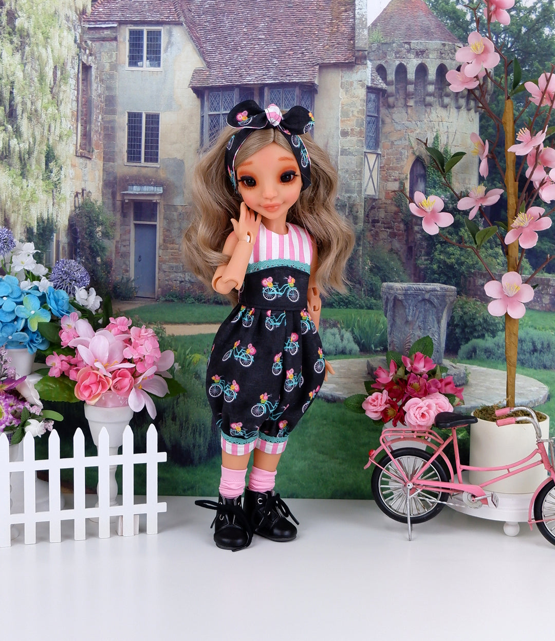 Pedal Pusher - romper with boots for Ava BJD doll