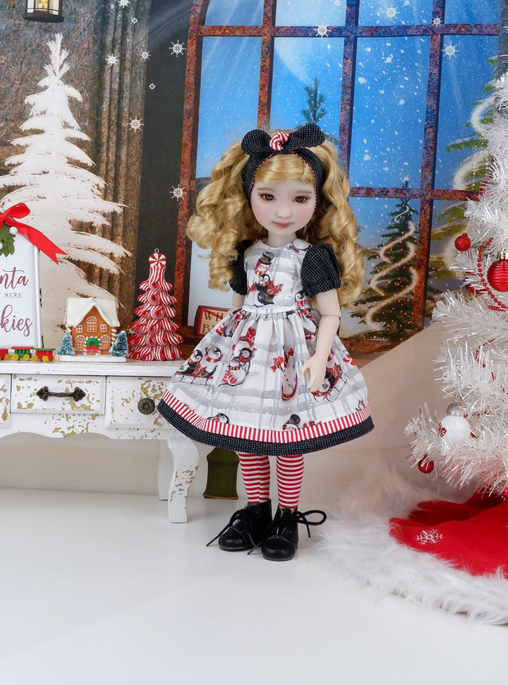 Penguin Plaid - dress and boots for Ruby Red Fashion Friends doll