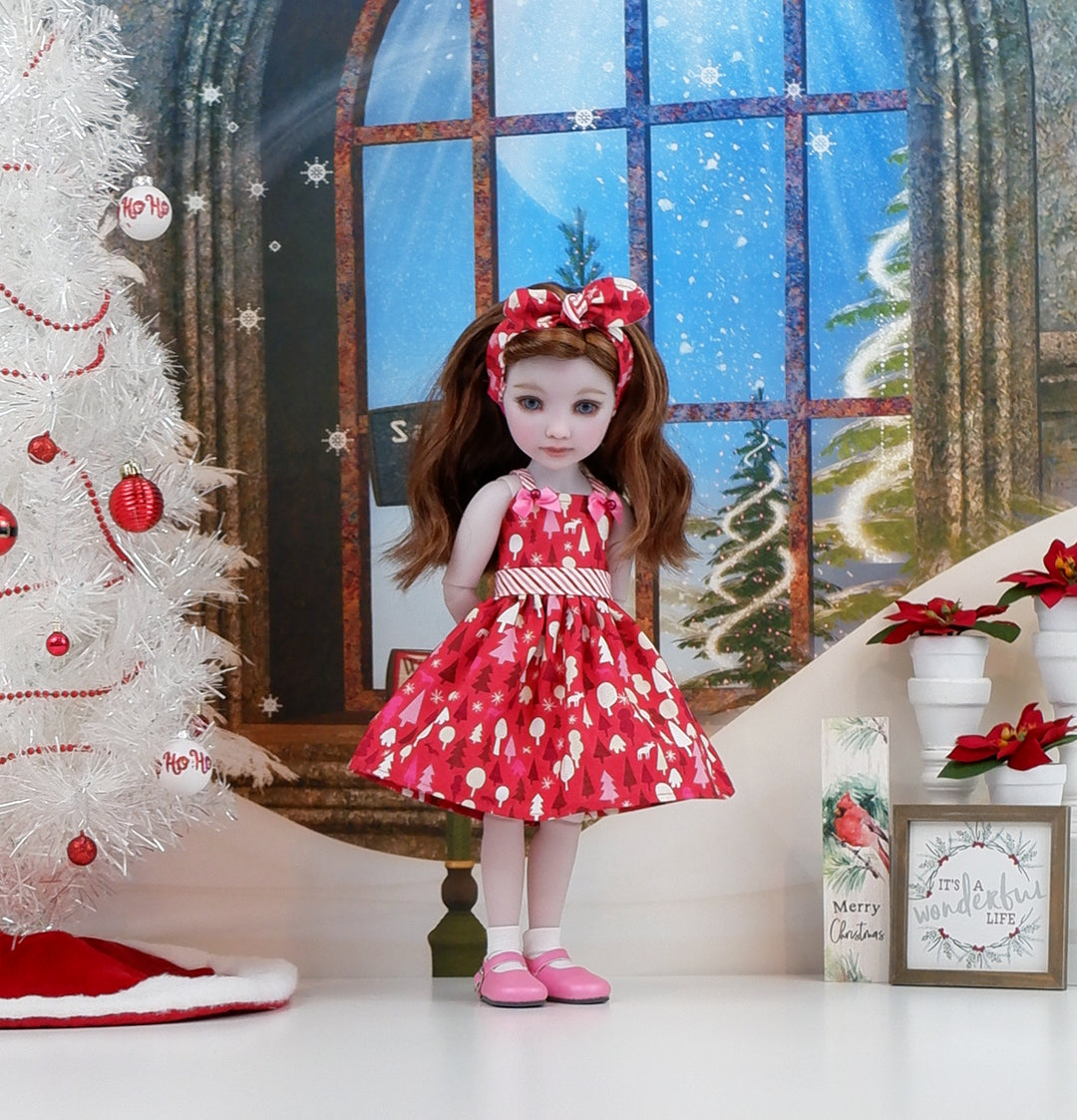 Peppermint Forest - dress with shoes for Ruby Red Fashion Friends doll