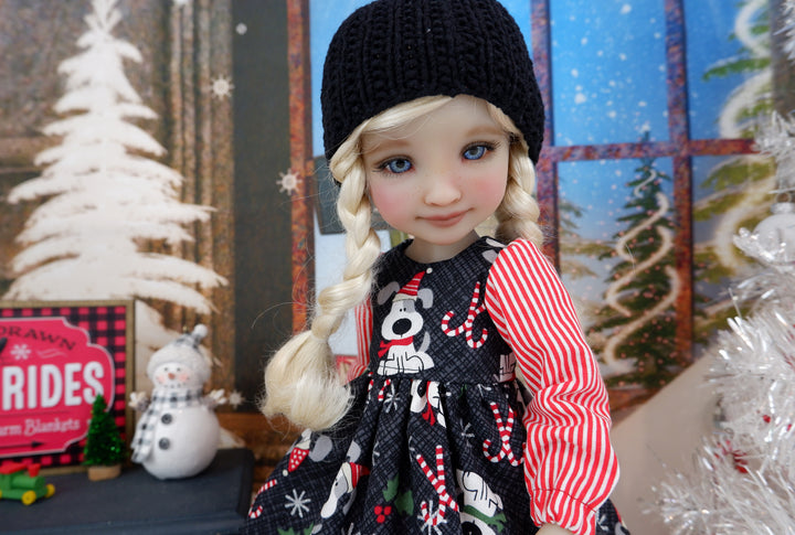 Peppermint Puppies - dress ensemble with boots for Ruby Red Fashion Friends doll