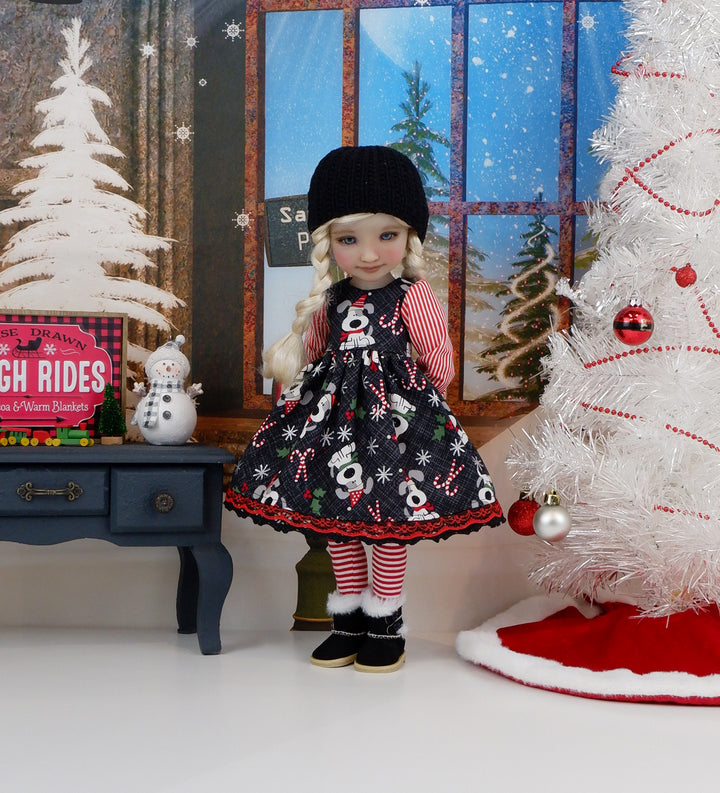 Peppermint Puppies - dress ensemble with boots for Ruby Red Fashion Friends doll