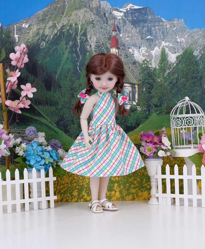 Perfect Plaid - dress and sandals for Ruby Red Fashion Friends doll
