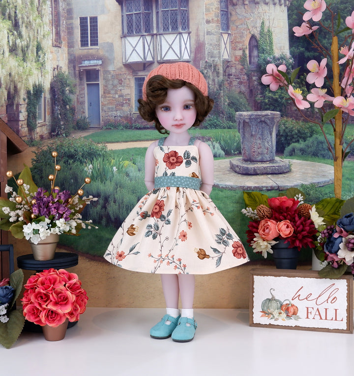Persimmon Petals - dress and sweater with shoes for Ruby Red Fashion Friends doll